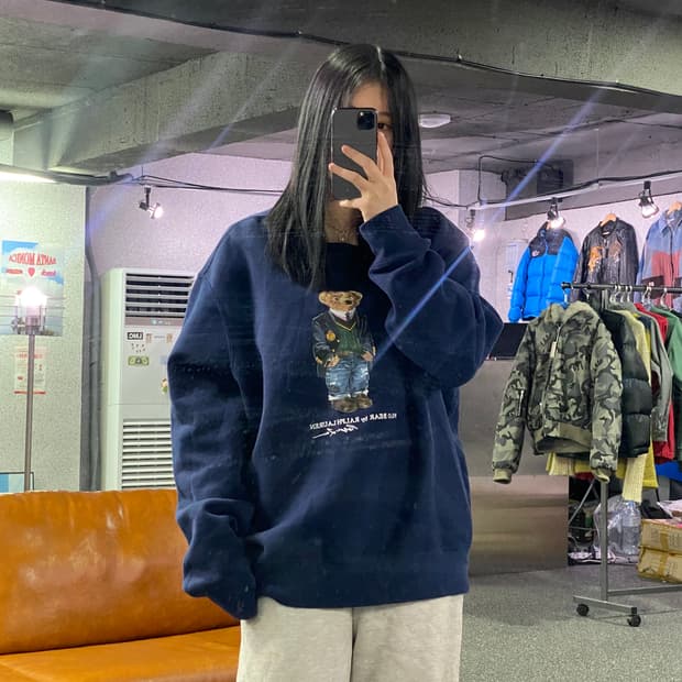 폴로 랄프로렌 베어 빅로고 스웻 셔츠 B2869