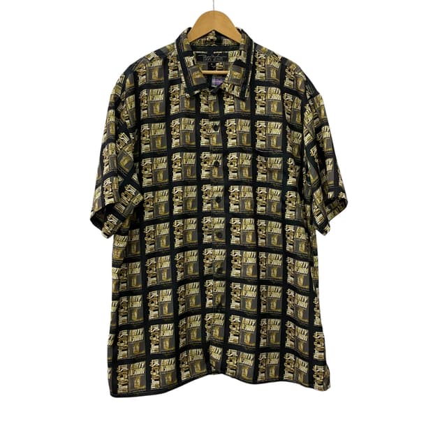 더티데님 패턴 반팔셔츠(XL)