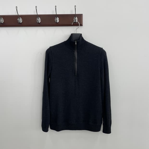 U 폴로 랄프로렌 챠콜 하프넥 집업 니트