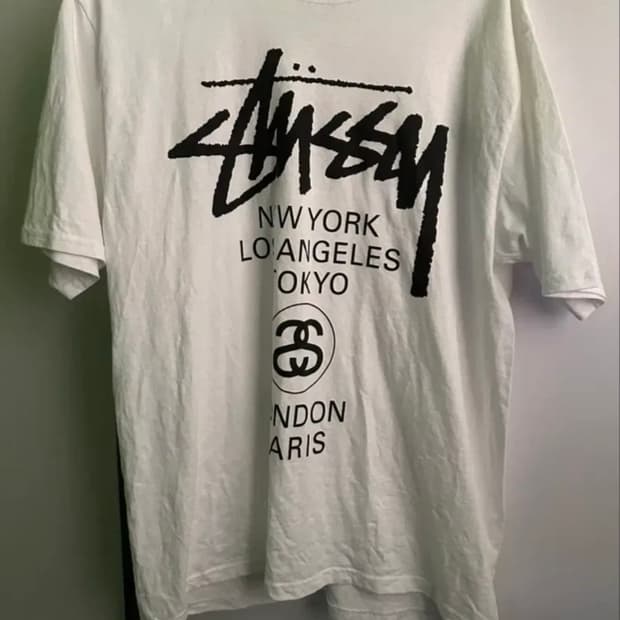 스투시 월드투어 반팔 티셔츠 L