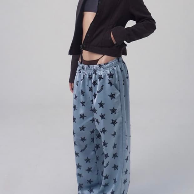라라미미 star charm satin pants