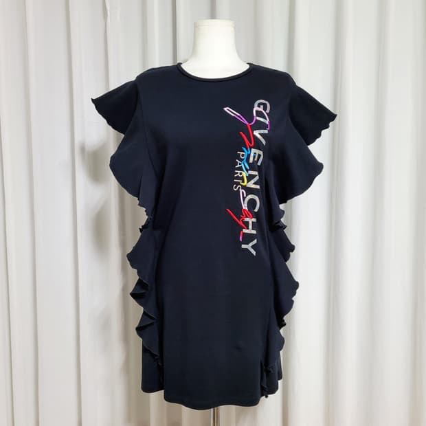 지방시 미니원피스 롱티셔츠 러플사이드 (55) 2회착/상태최상