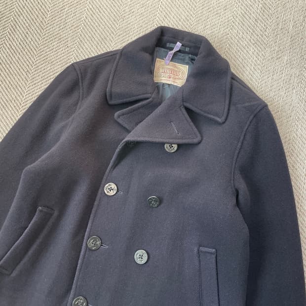 Harvard 빈티지 네이비 피코트 