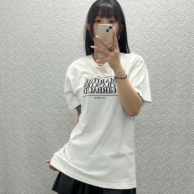 마리떼 프랑소와 저버 캐주얼 빈티지 빅로고 반팔티 M C13587