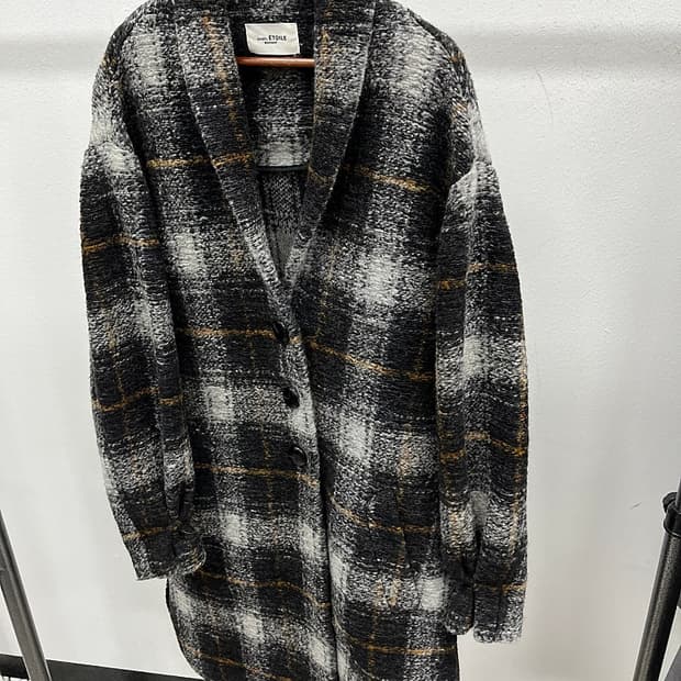 여) 이자벨마랑 가브리엘 체크코트 