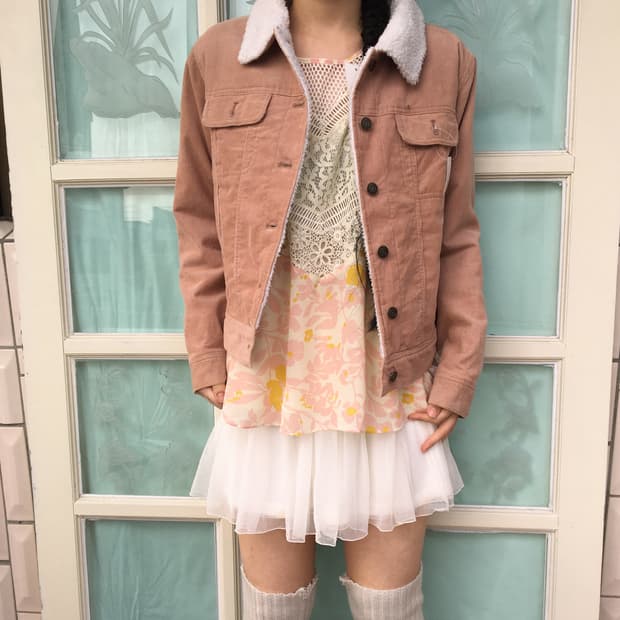 Fake fur corduroy mustang