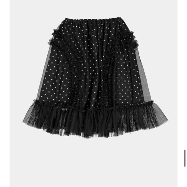 생긴 스튜디오 BANDING RUFFLE SHA DOT SKIRT - B