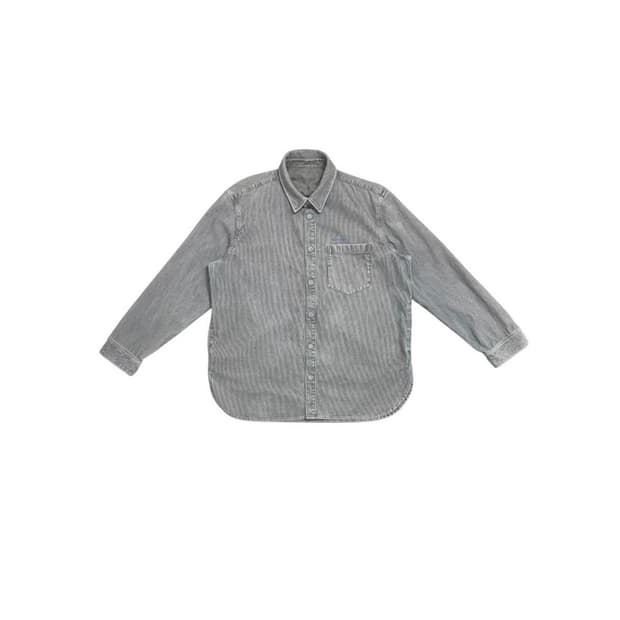 웰던 골덴 셔츠 L 멜란지 그레이