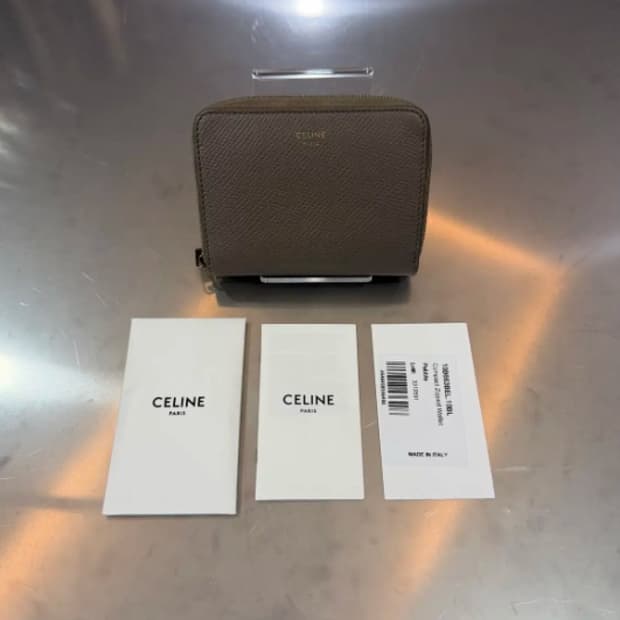 [정품] 셀린느 스몰 지퍼 컴팩트 반지갑 (Taupe / OS)