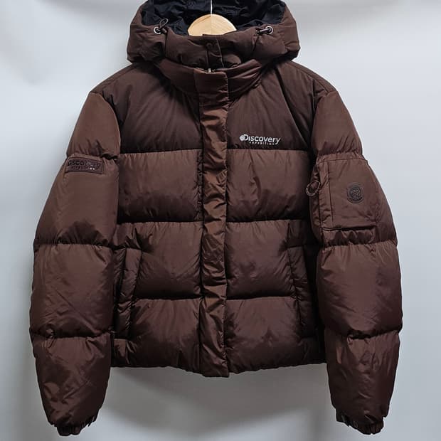디스커버리 양면 구스다운 숏패딩 95