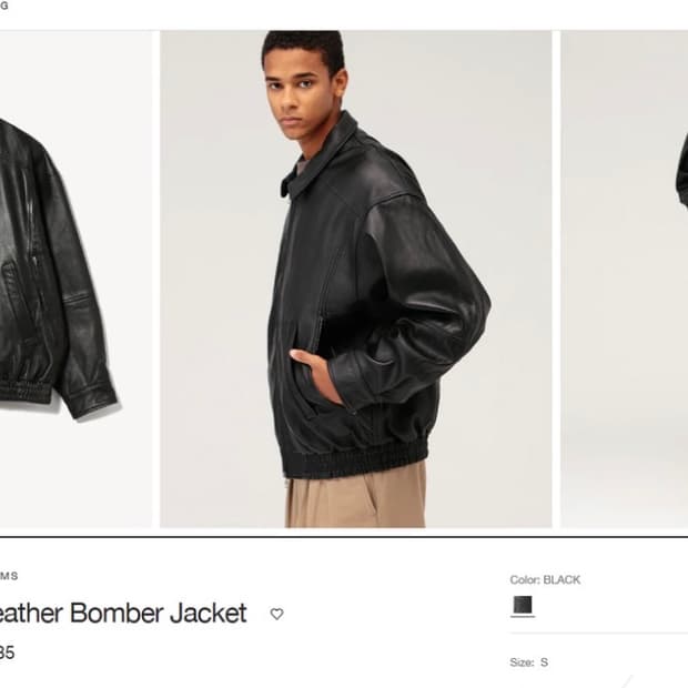 빔즈 오버핏 가죽자켓 