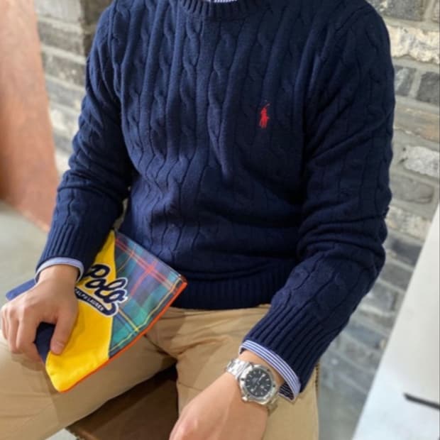 폴로 랄프로렌 꽈배기니트 95-100