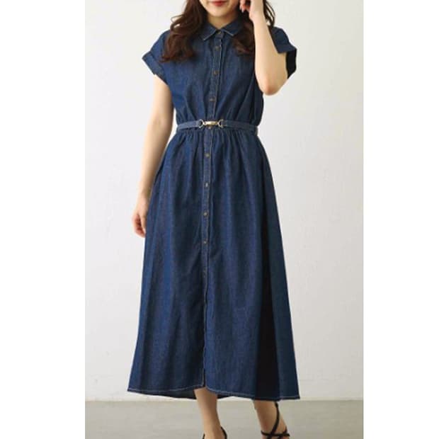 OLIVE des OLIVE 데님 셔츠 원피스
