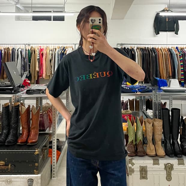 90s VTG 'QUEBEC' t-shirt 90년대 퀘백 티셔츠