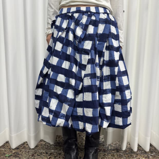 marni x uniqlo puff design skirt