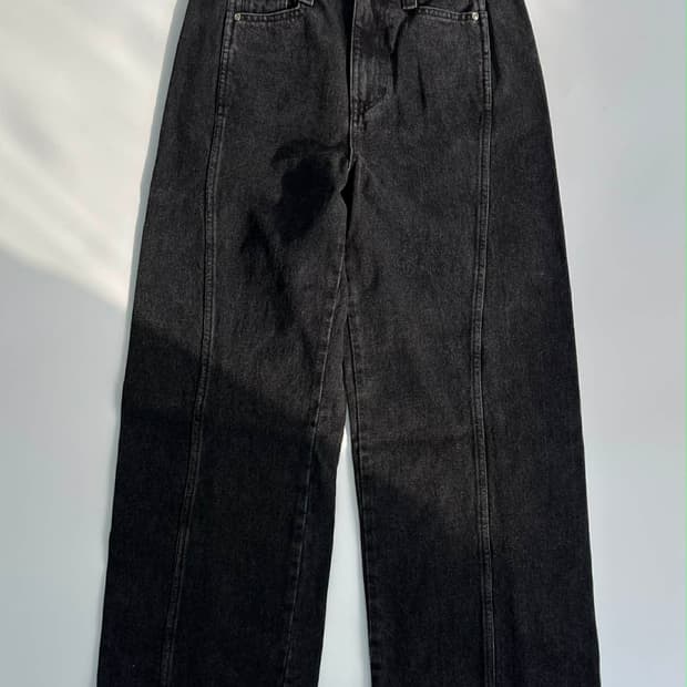 [S]ORR 오르 25년 신형 블랙 와이드 핏 데님 팬츠