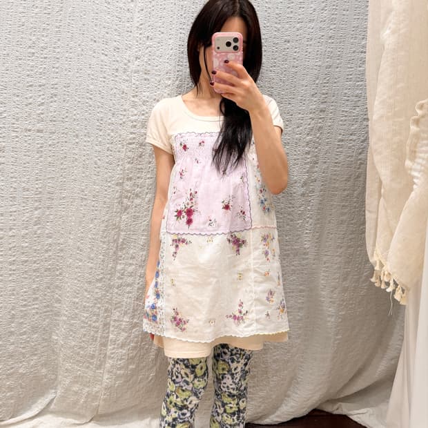 Green garden leggings
