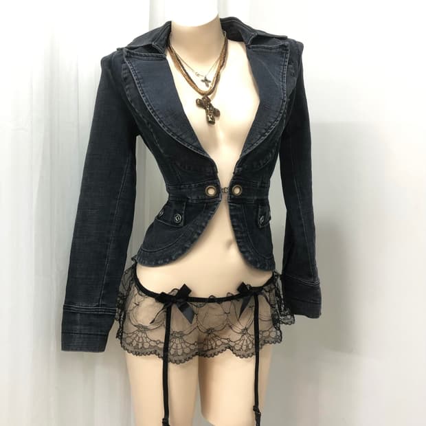 LEE y2k dark denim jacket