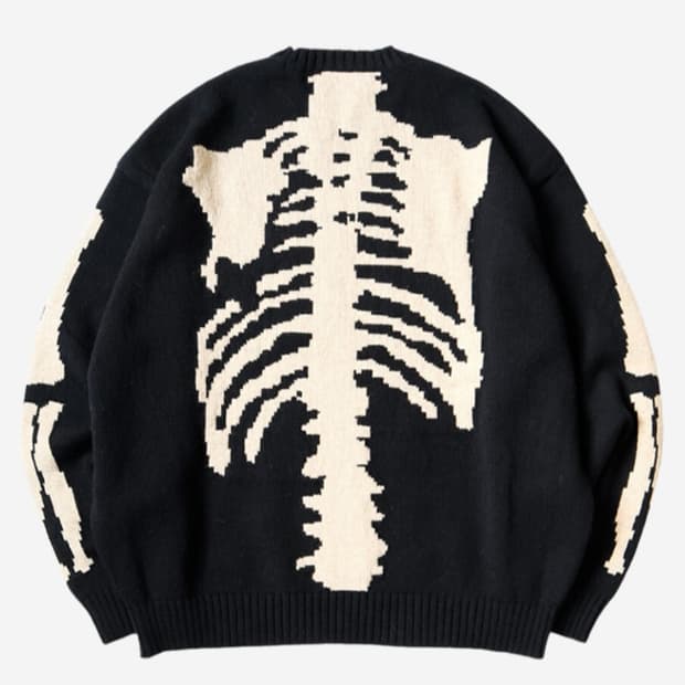 캐피탈 본 니트 스웨터 블랙 새상품