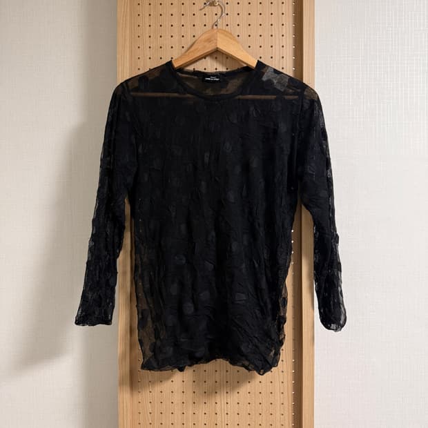 Tricot Dot Sheer Top