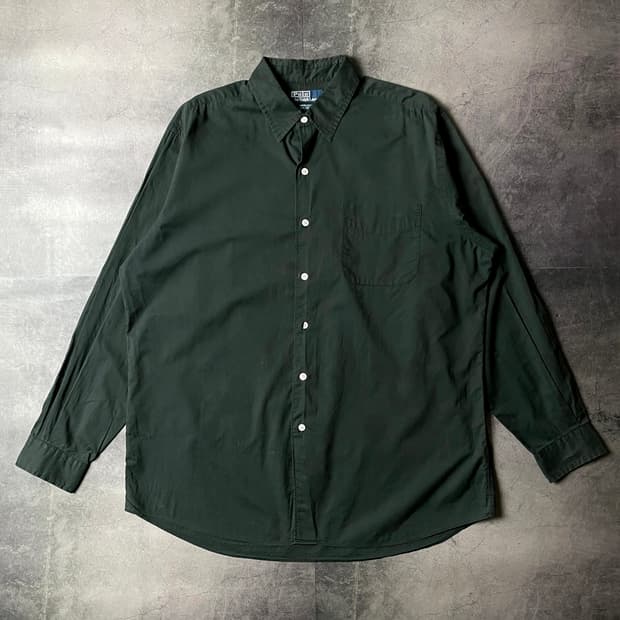 RALPH LAUREN 랄프로렌 빈티지 블랙 코튼 셔츠