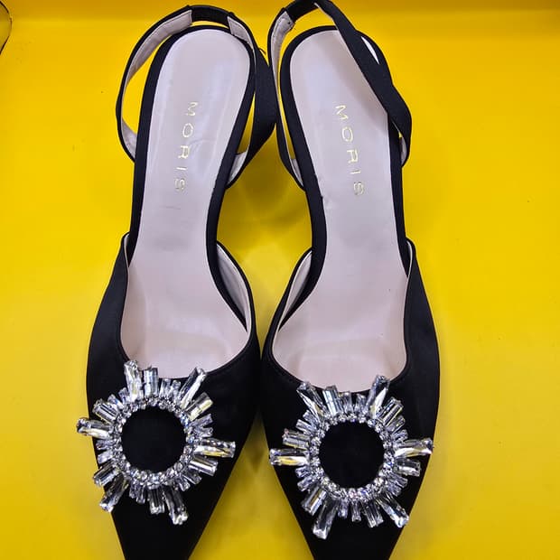 모리스 큐빅 슬링백 힐 (235)