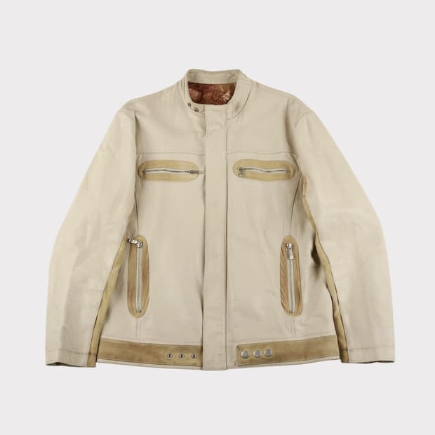 [L] 인터메조 염소가죽 바이커 자켓