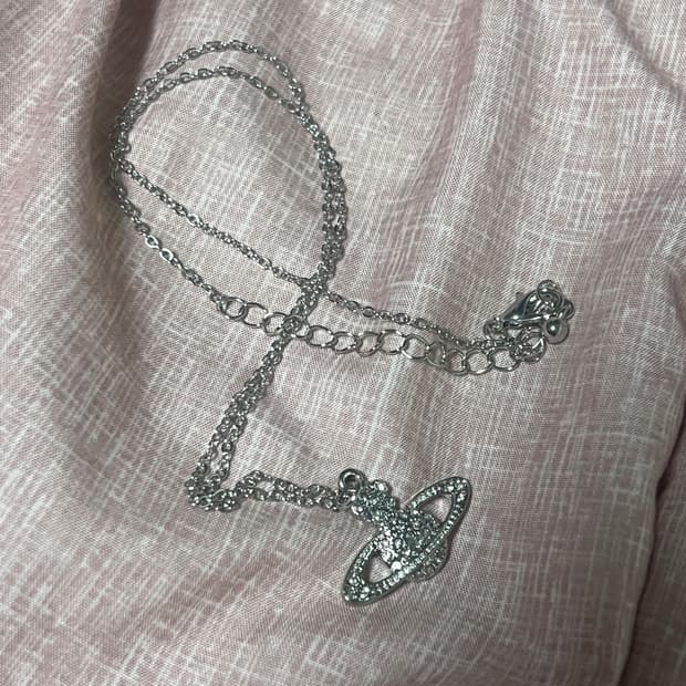 비비안웨스트우드 목걸이 실버 미니바스