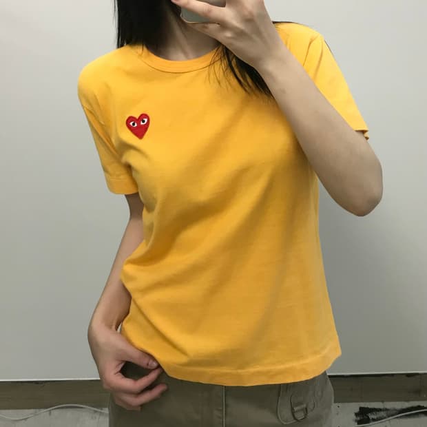 꼼데가르송 플레이 와팬 반팔 티셔츠