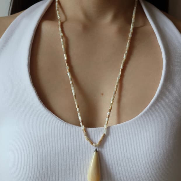 drop beaded necklace