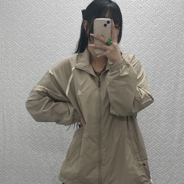 아디다스 올드스쿨 라인배색 바람막이 자켓 95 C08256