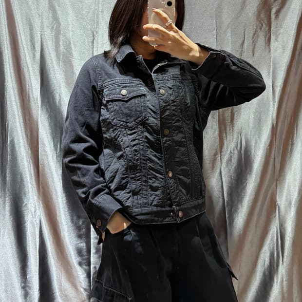 S 트루릴리전 퀼팅 원포켓 데님자켓