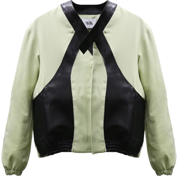 VEJAS LEATHER/COTTON BOMBER