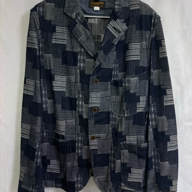 저널스탠다드 인디고 패치워크 자카드 커버올 재킷 js homestead