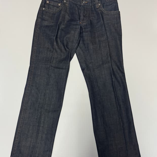 디스퀘어드2 인디고 데님 워싱 버튼 데님팬츠 50