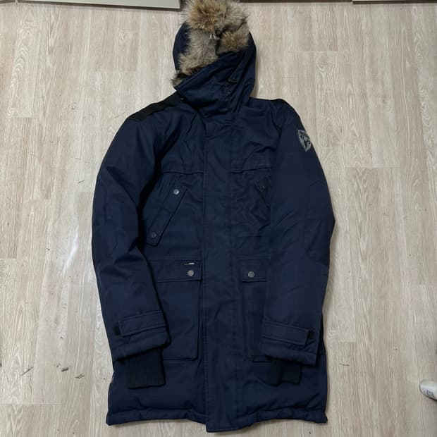 노비스 남성 와펜 퍼후드 덕다운 롱패딩 S/90 