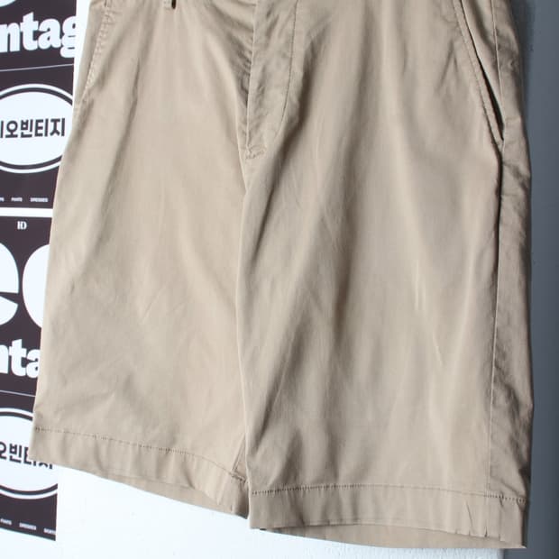 (M-L) 빈폴 반바지 팬츠 베이지 면 아메카지-P9947