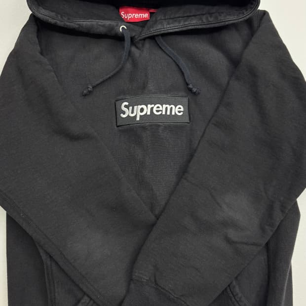 슈프림 박스로고 후드 S 블랙