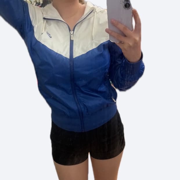 🤍나이키 윈드러너 블루 화이트 포카리 후드 바람막이🤍