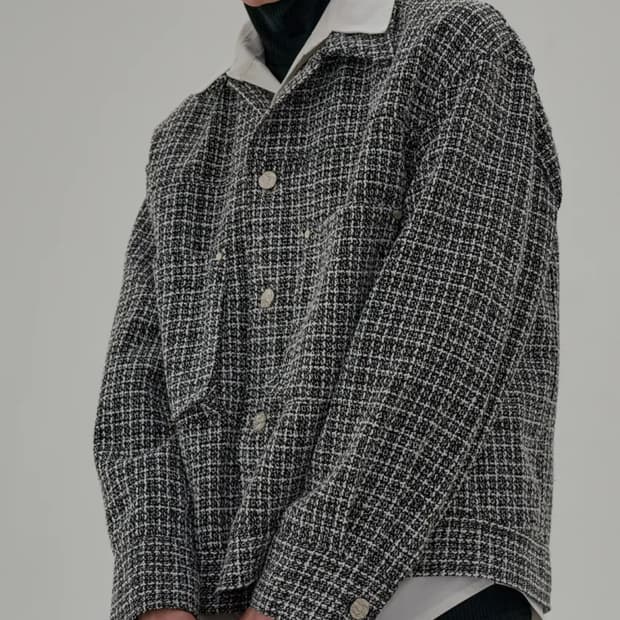 트립르센스 셔츠 레이어드 트위드재킷[M]