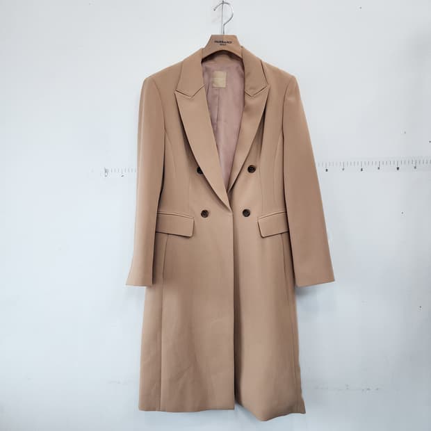 미니멈 더블 롱 코트 베이지