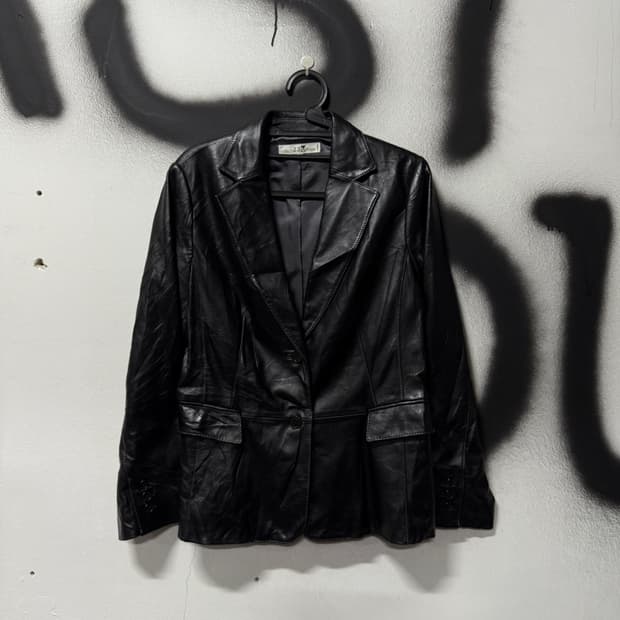 VTG 빈티지 리얼 쉽 스킨 싱글 블레이저 자켓