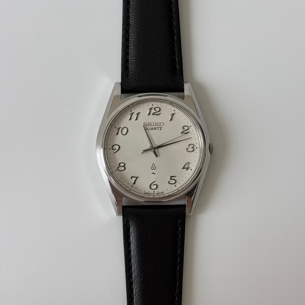 세이코 1980년대 아라빅 인덱스 쿼츠 남성