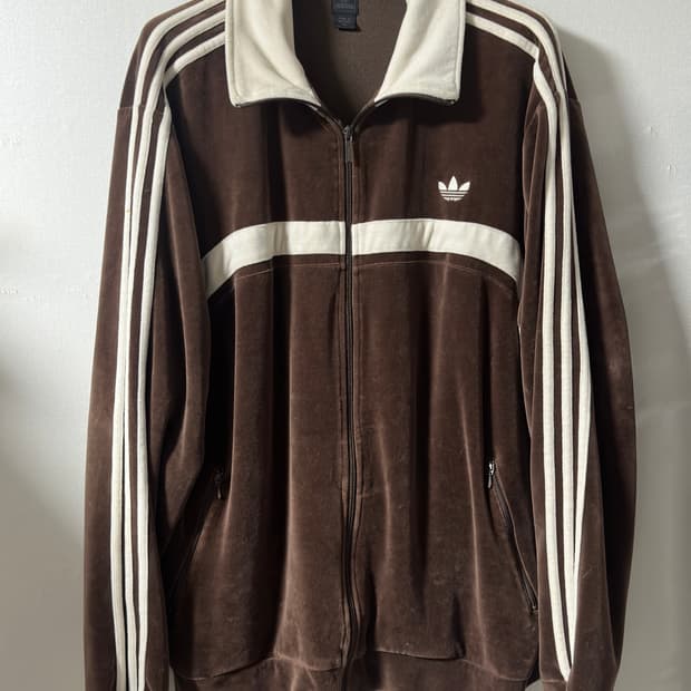 (착샷) Adidas 아디다스 벨루어 브라운 져지 3XL 실측 4XL