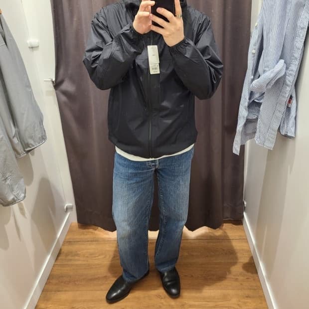 [XL] 유니클로 포켓터블UV 프로텍션 파카 블랙 바람막이 새상품