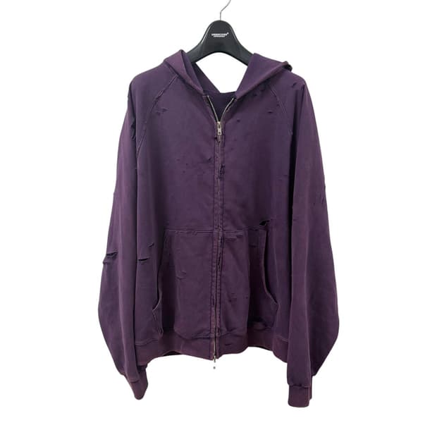 디스트로이드 후드집업 (vintage purple)