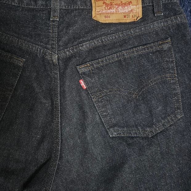 90s 리바이스 501 made in USA 미제 흑청