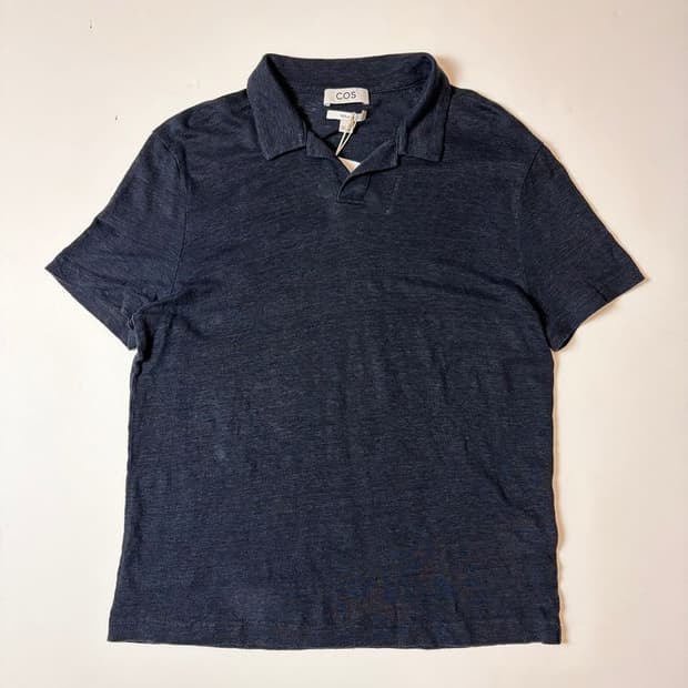 코스 COS 텍스처드 코튼 폴로 반팔 티셔츠 PN9557