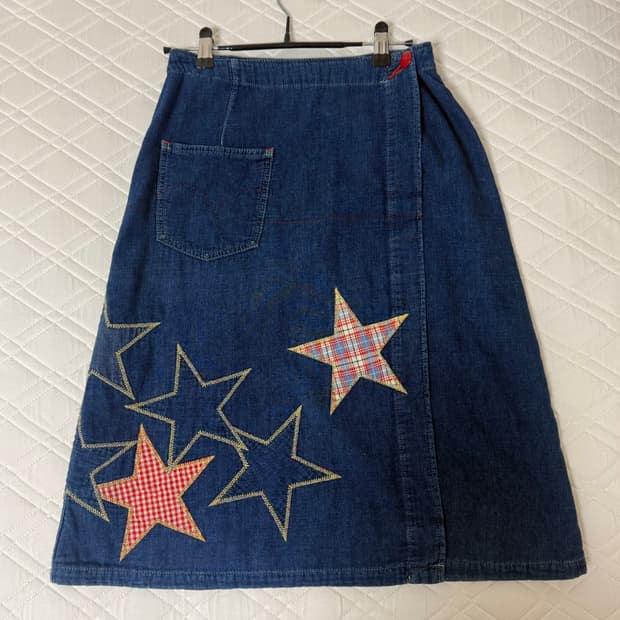 hysteric glamour 데님 랩 스커트