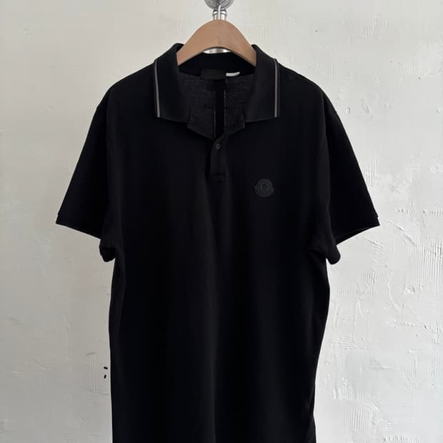 Moncler 몽클레르 로고 블랙 PK 반팔 티셔츠